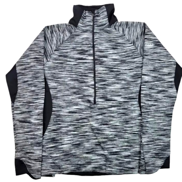 Columbia Sweaters - Columbia Women's Black & Grey Quarter-Zip Sweater Size M